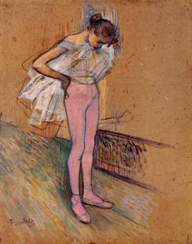 亨利 德 土魯斯 羅特列尅 Dancer Adjusting Her Tights 亨利 德 土魯斯 羅特列尅 Dancer Adjusting Her Tights